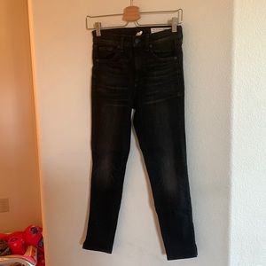 Rag & bone high rise ankle split jeans